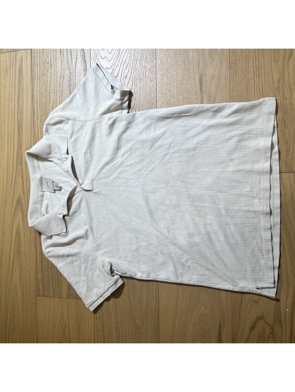 Calvin Klein Men's White Polo Shirt – Size S